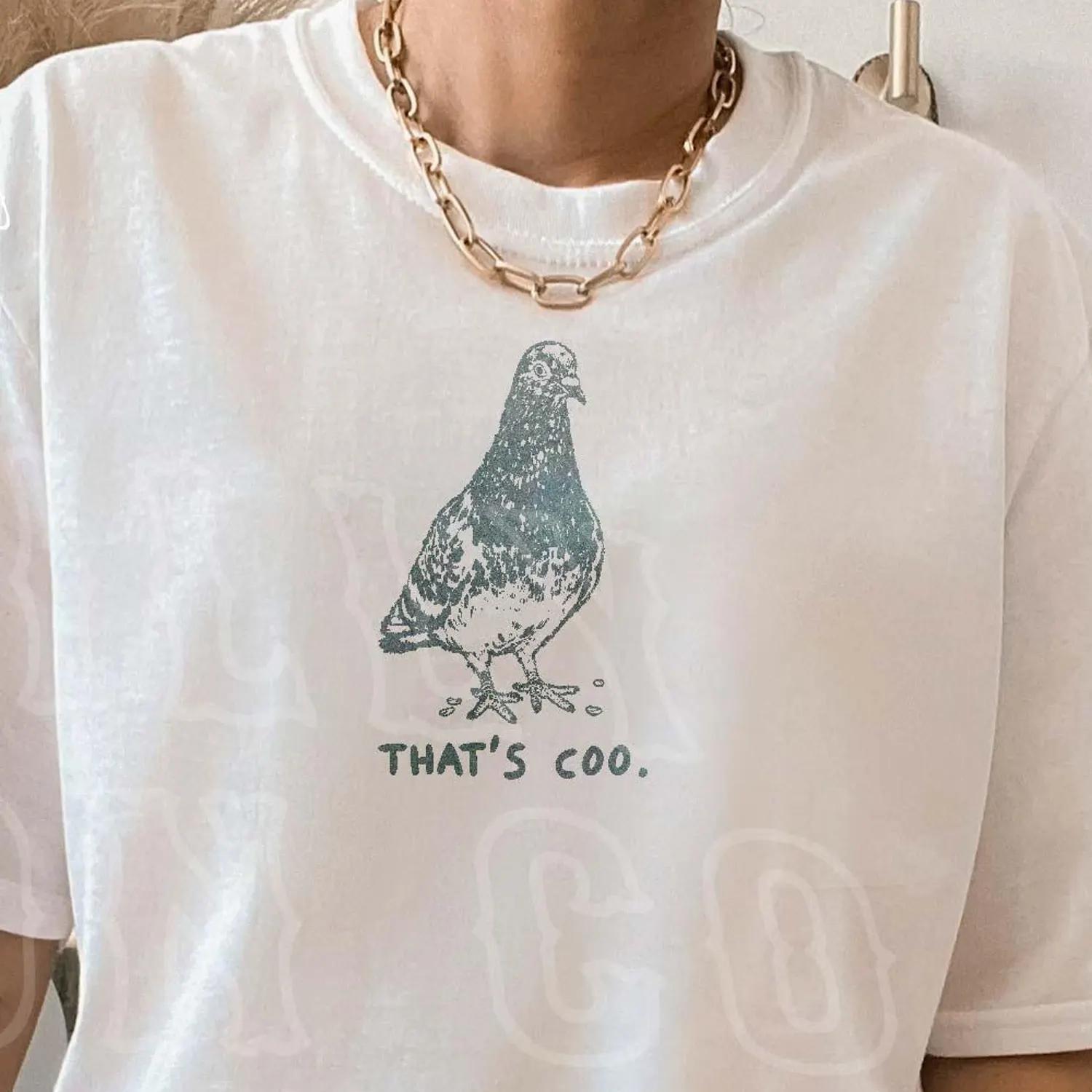 Pigeon Graphic Tee For Men Thata^S Coo Punny Shirt